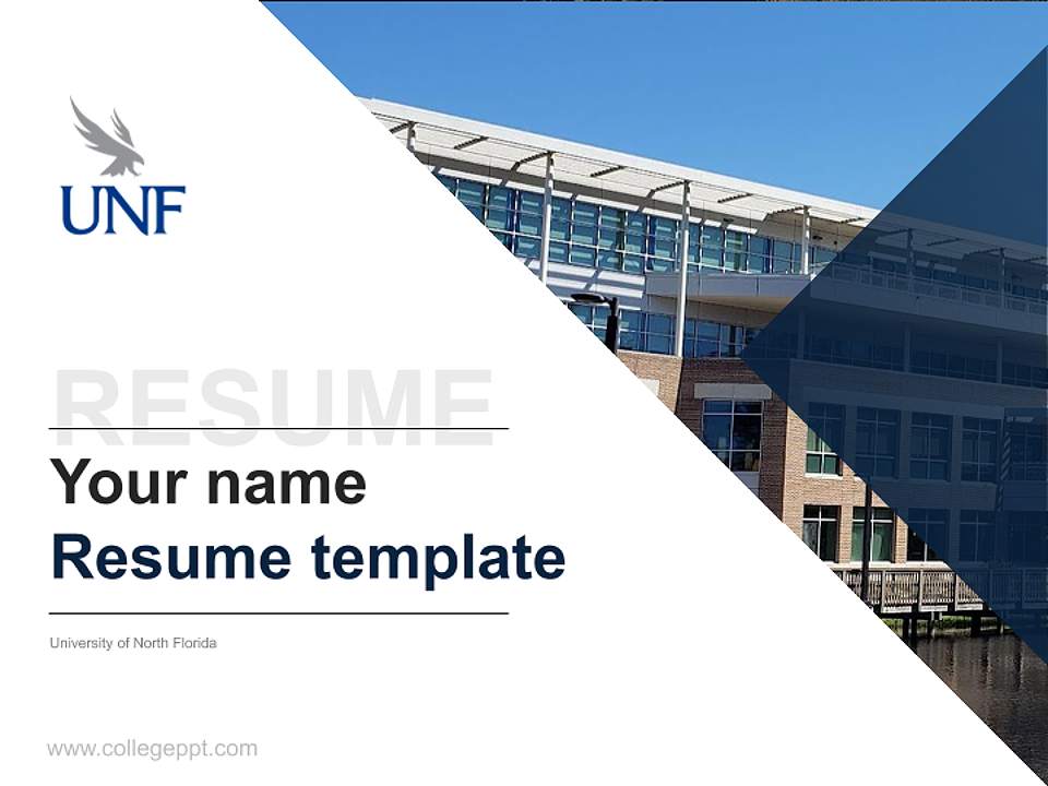 University of North Florida Resume PPT Template4:3 ratio PPT effect preview image5