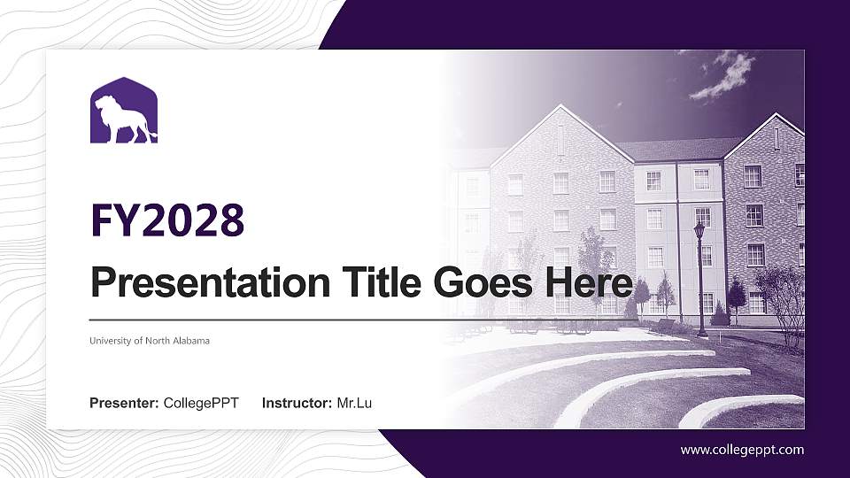 University of North Alabama Academic Presentation/Research Findings Report PPT Template16:9 ratio PPT effect preview image
