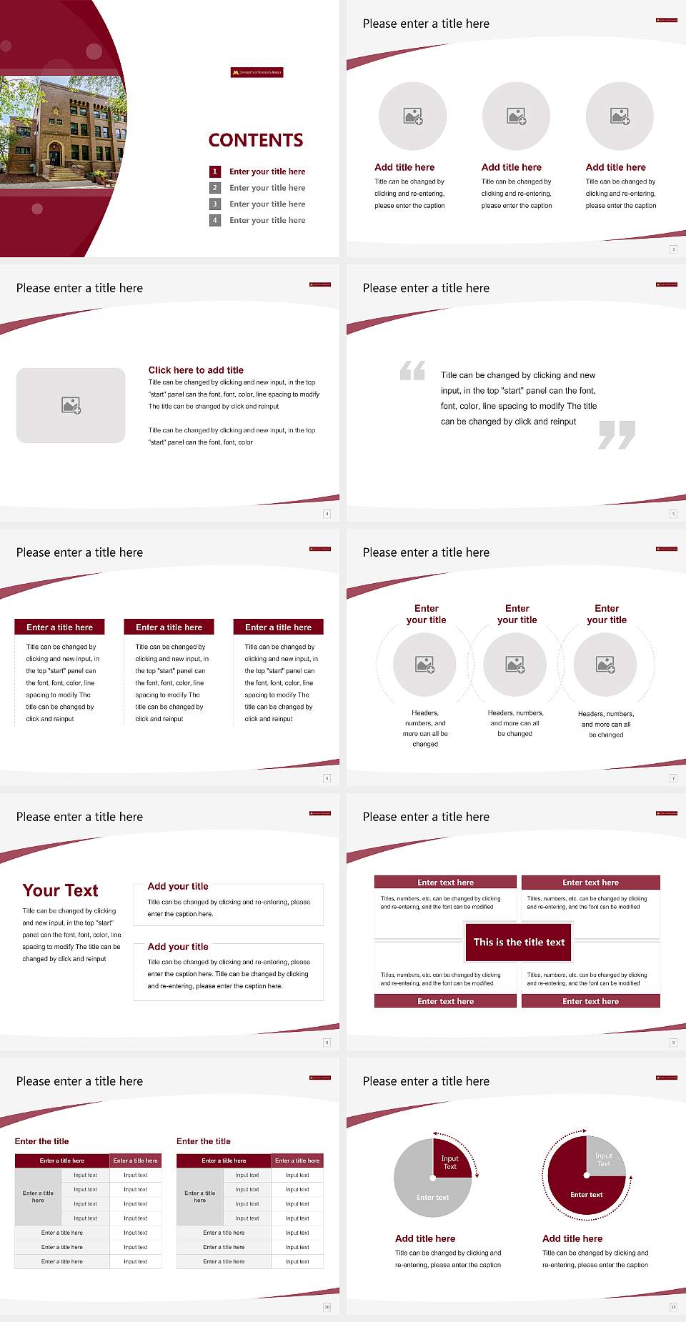 University of Minnesota-Morris Course/Courseware Creation PPT Template4:3 ratio PPT effect preview image2