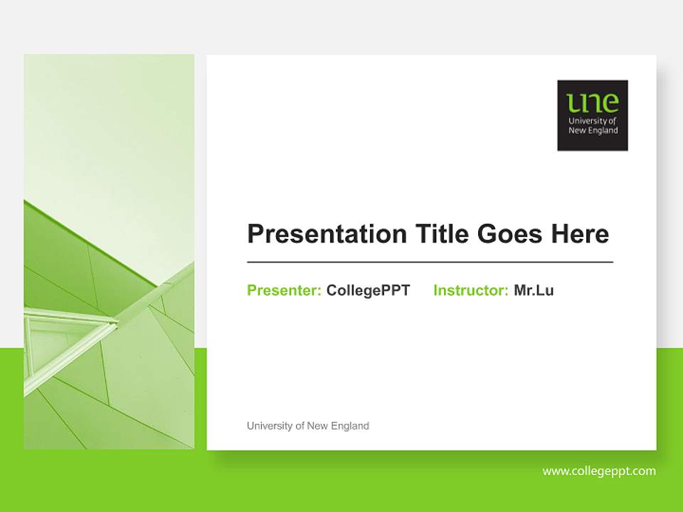 University of New England General Purpose PPT Template4:3 ratio PPT effect preview image6