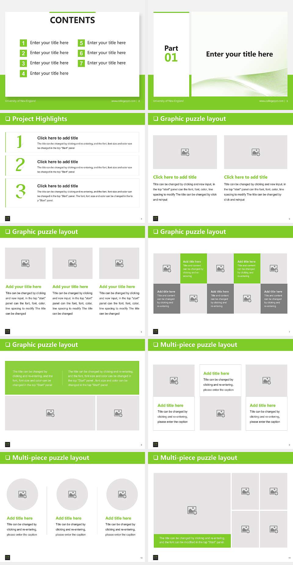 University of New England General Purpose PPT Template4:3 ratio PPT effect preview image2