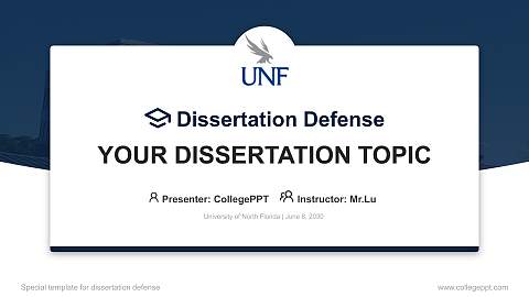 University of North Florida Graduation Thesis Defense PPT Template