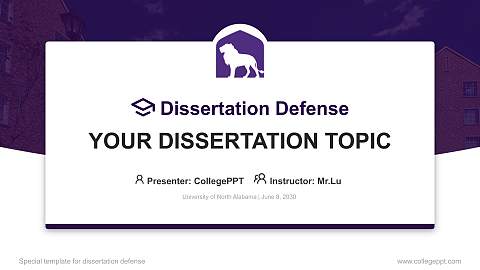 University of North Alabama Graduation Thesis Defense PPT Template