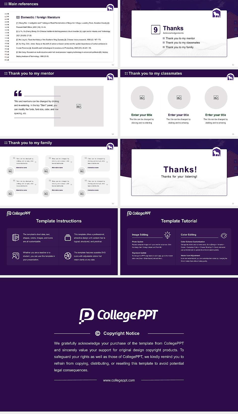 University of North Alabama Graduation Thesis Defense PPT Template16:9 ratio PPT effect preview image7