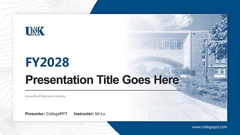 University of Nebraska at Kearney Academic Presentation/Research Findings Report PPT Template