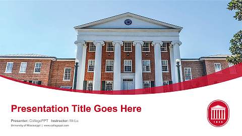 University of Mississippi Course/Courseware Creation PPT Template