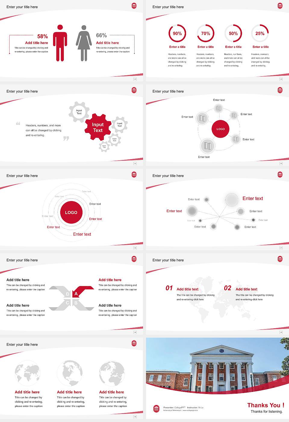University of Mississippi Course/Courseware Creation PPT Template16:9 ratio PPT effect preview image4