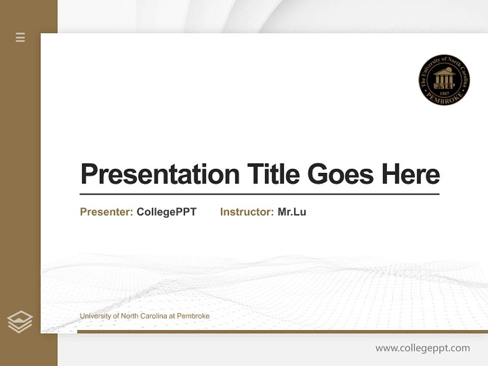 University of North Carolina at Pembroke Thesis Proposal/Graduation Defense PPT Template4:3 ratio PPT effect preview image5