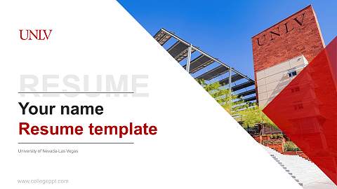 University of Nevada-Las Vegas Resume PPT Template