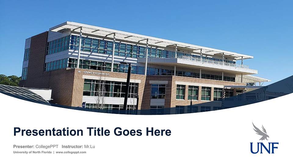 University of North Florida Course/Courseware Creation PPT Template16:9 ratio PPT effect preview image
