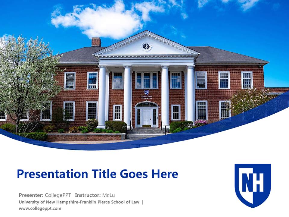 University of New Hampshire-Franklin Pierce School of Law Course/Courseware Creation PPT Template4:3 ratio PPT effect preview image5