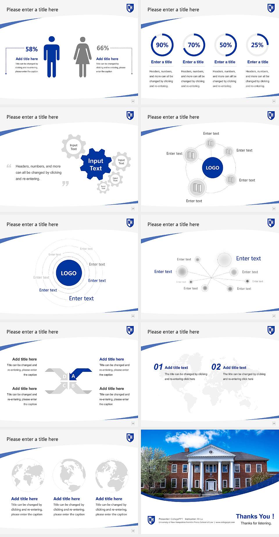 University of New Hampshire-Franklin Pierce School of Law Course/Courseware Creation PPT Template4:3 ratio PPT effect preview image4