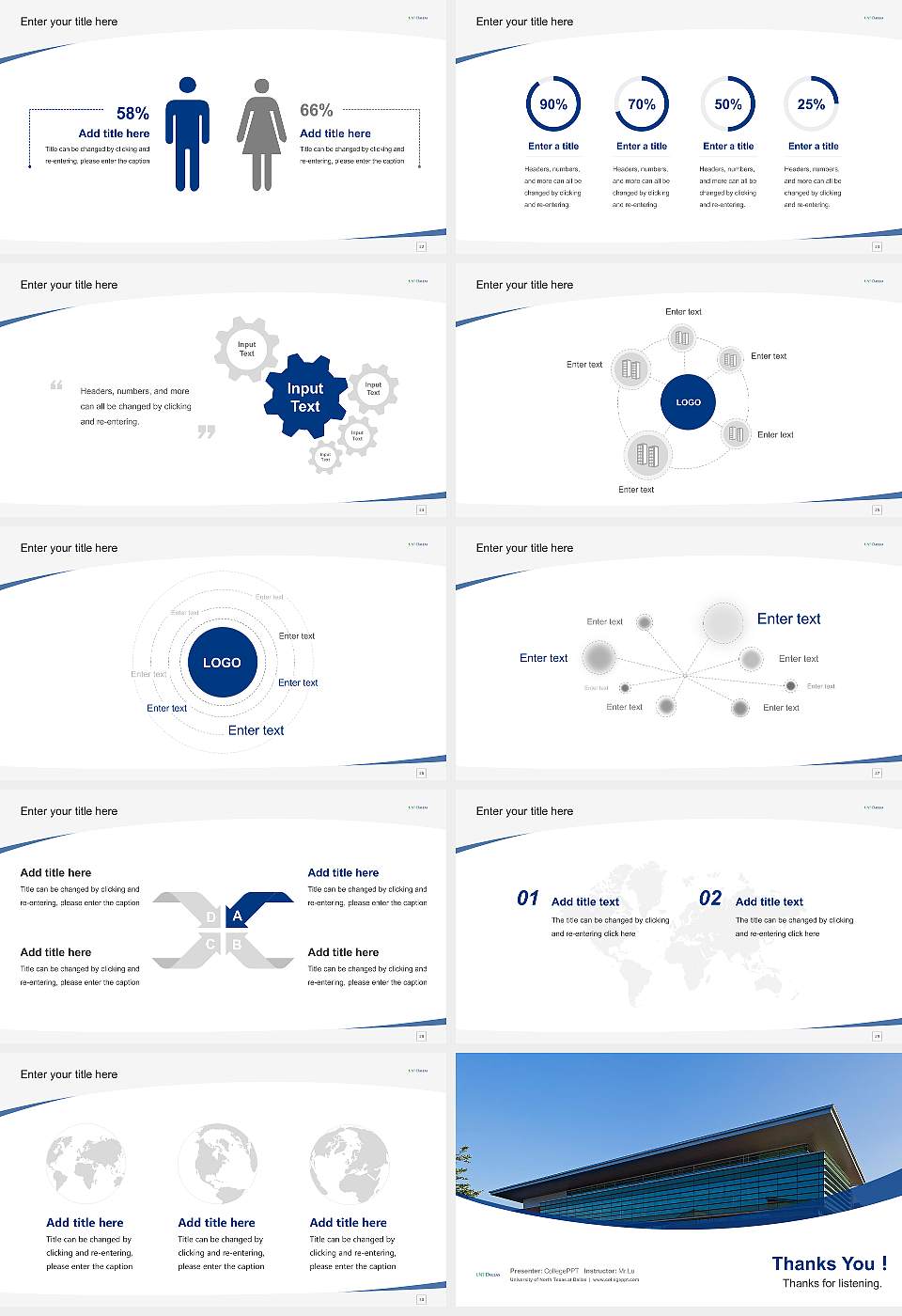 University of North Texas at Dallas Course/Courseware Creation PPT Template16:9 ratio PPT effect preview image4
