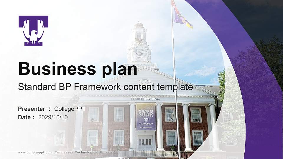 Tennessee Technological University Competition/Entrepreneurship Contest PPT Template16:9 ratio PPT effect preview image