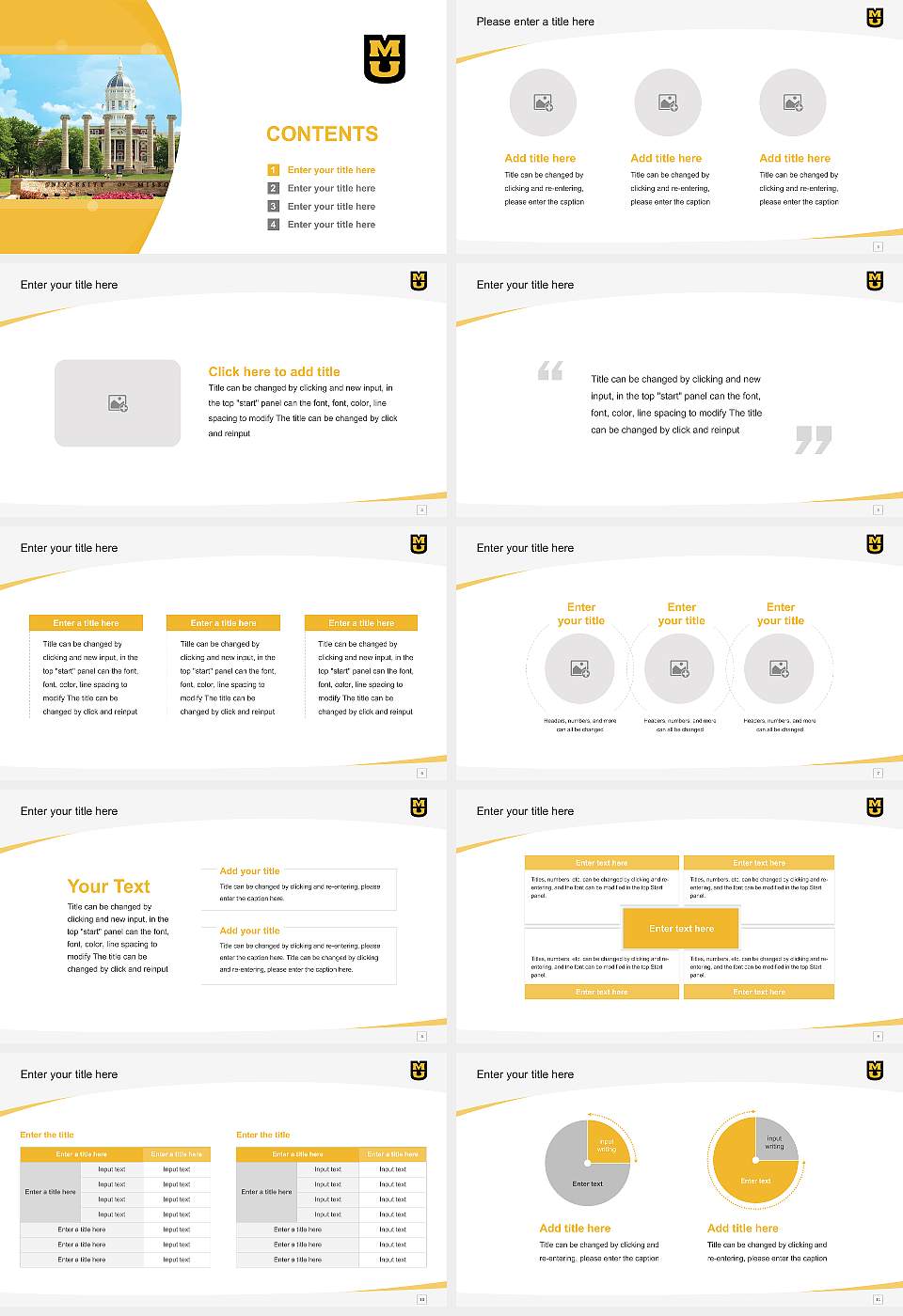 University of Missouri-Columbia Course/Courseware Creation PPT Template16:9 ratio PPT effect preview image2