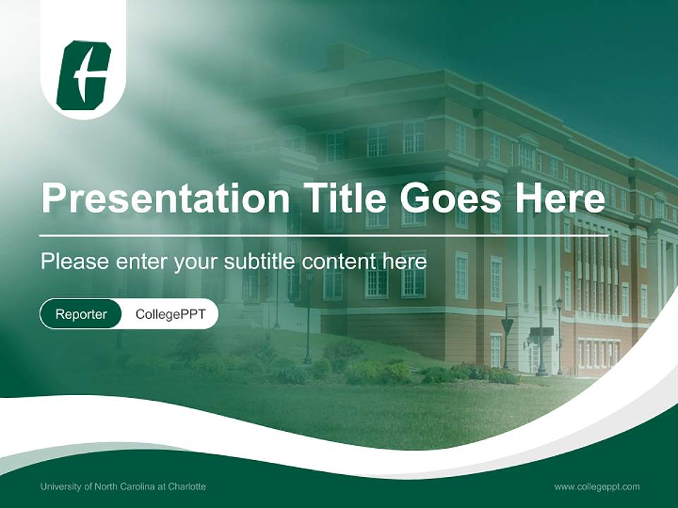 University of North Carolina at Charlotte Lecture Sharing and Networking Event PPT Template4:3 ratio PPT effect preview image4