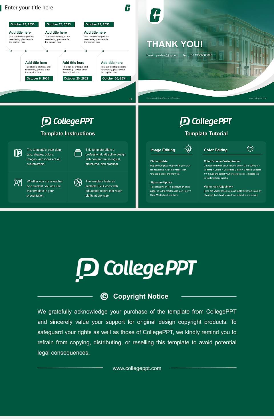 University of North Carolina at Charlotte Lecture Sharing and Networking Event PPT Template4:3 ratio PPT effect preview image4