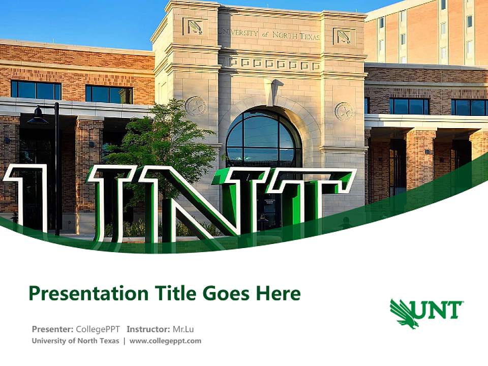 University of North Texas Course/Courseware Creation PPT Template4:3 ratio PPT effect preview image5