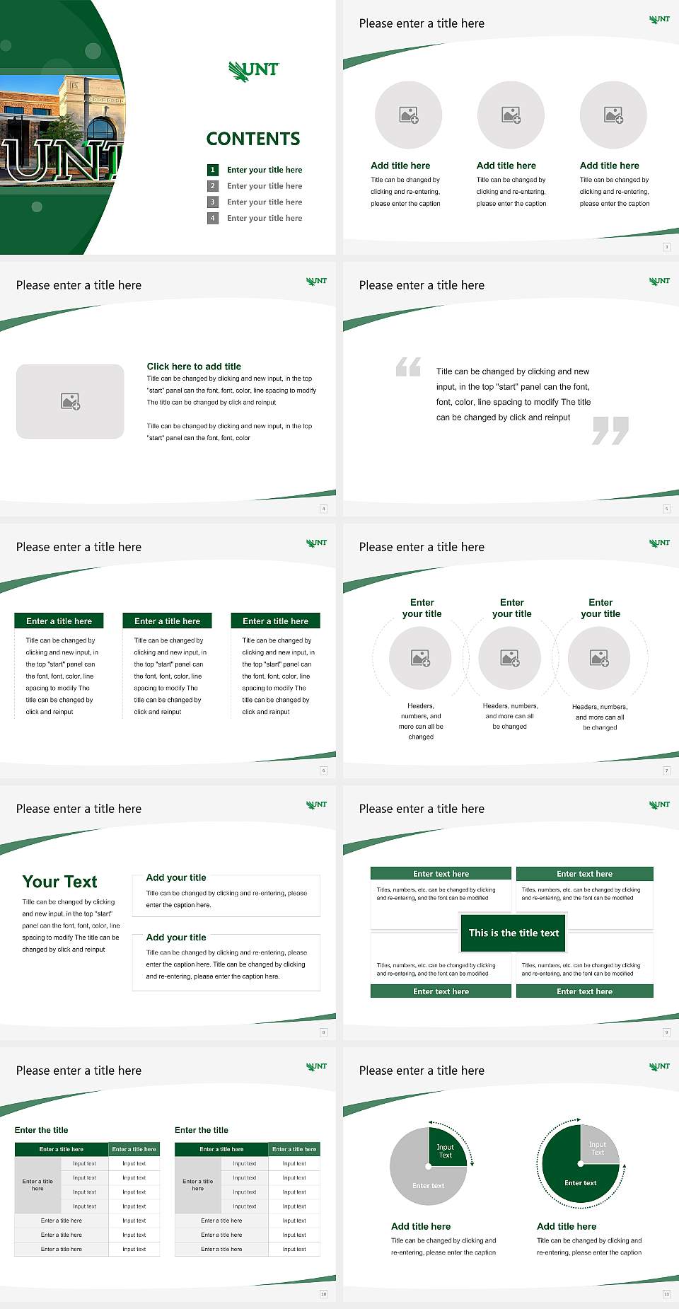 University of North Texas Course/Courseware Creation PPT Template4:3 ratio PPT effect preview image2