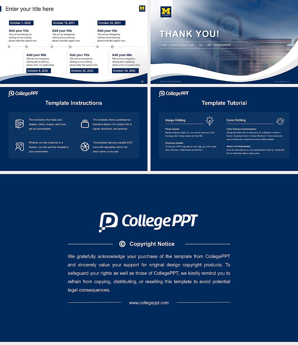 University of Michigan-Dearborn Lecture Sharing and Networking Event PPT Template16:9 ratio PPT effect preview image4