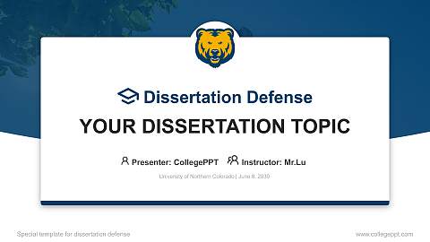 University of Northern Colorado Graduation Thesis Defense PPT Template