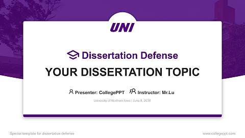 University of Northern Iowa Graduation Thesis Defense PPT Template