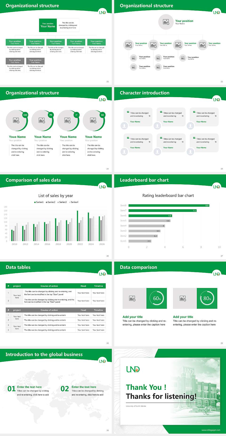 University of North Dakota Academic Presentation/Research Findings Report PPT Template4:3 ratio PPT effect preview image4