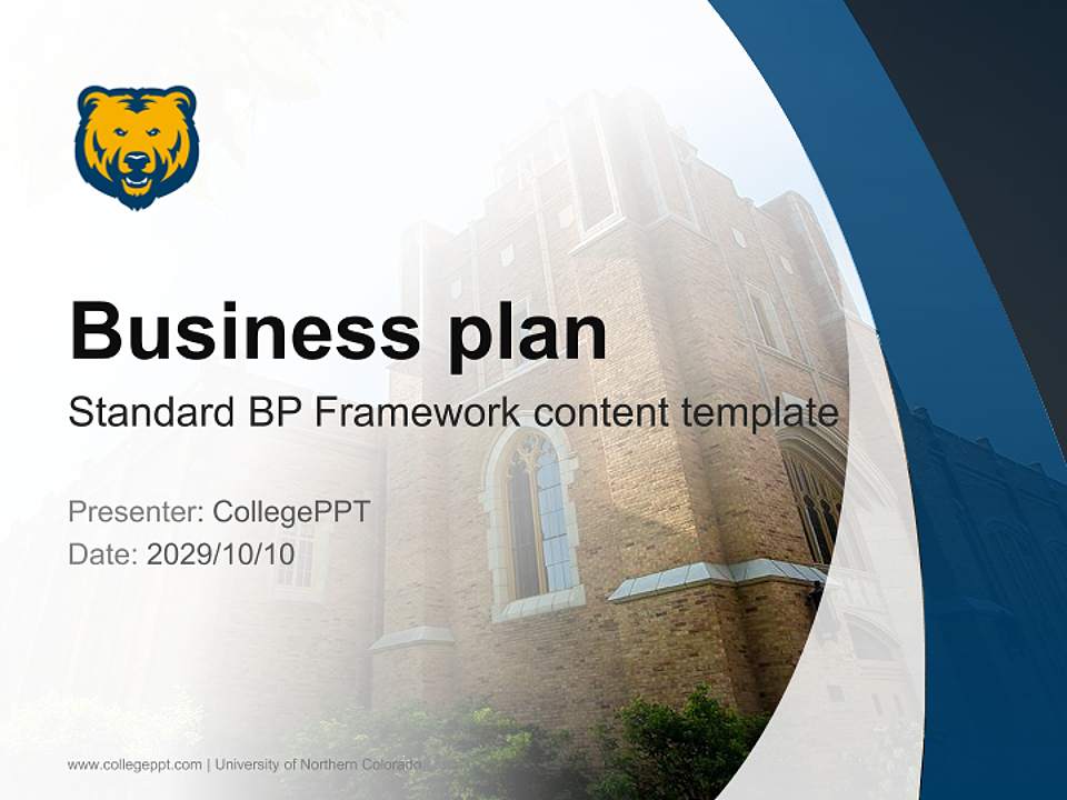 University of Northern Colorado Competition/Entrepreneurship Contest PPT Template4:3 ratio PPT effect preview image9