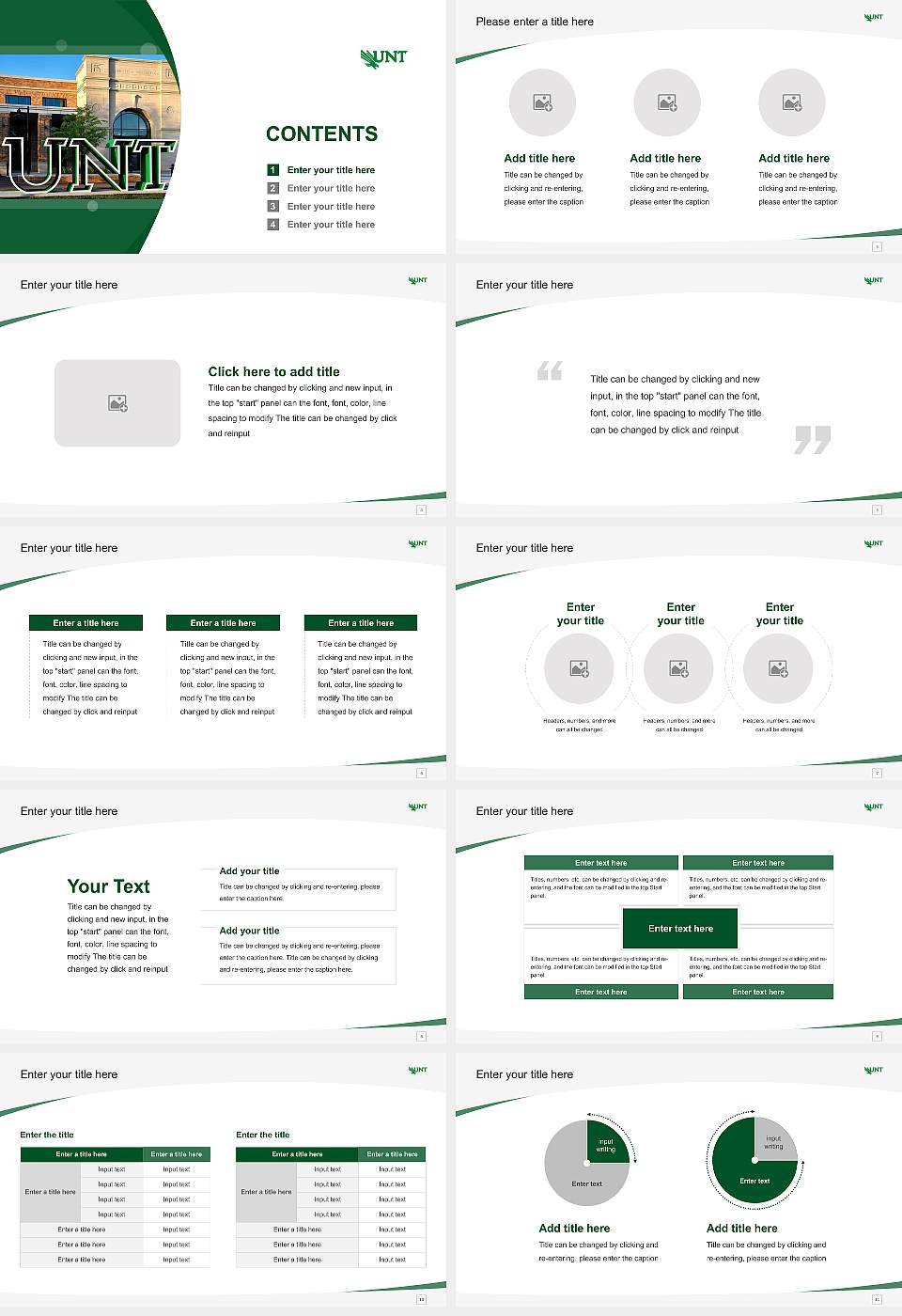 University of North Texas Course/Courseware Creation PPT Template16:9 ratio PPT effect preview image2