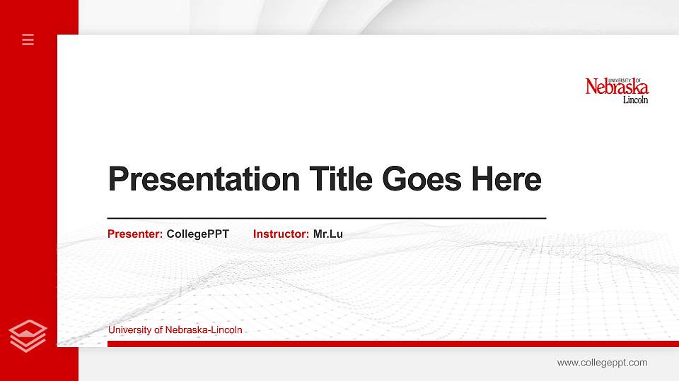 University of Nebraska-Lincoln Thesis Proposal/Graduation Defense PPT Template16:9 ratio PPT effect preview image