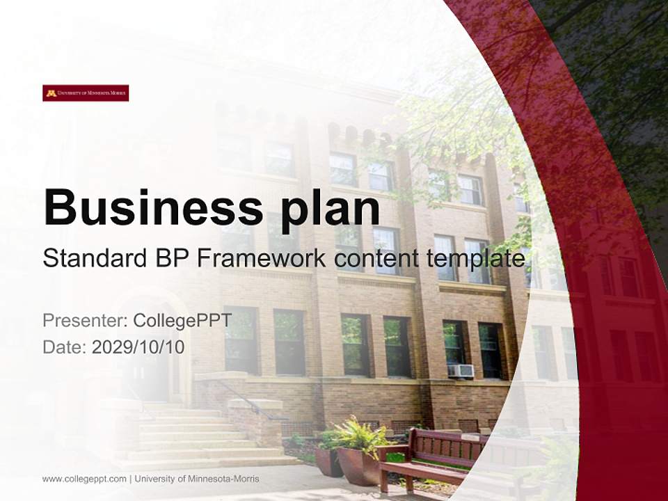 University of Minnesota-Morris Competition/Entrepreneurship Contest PPT Template4:3 ratio PPT effect preview image9