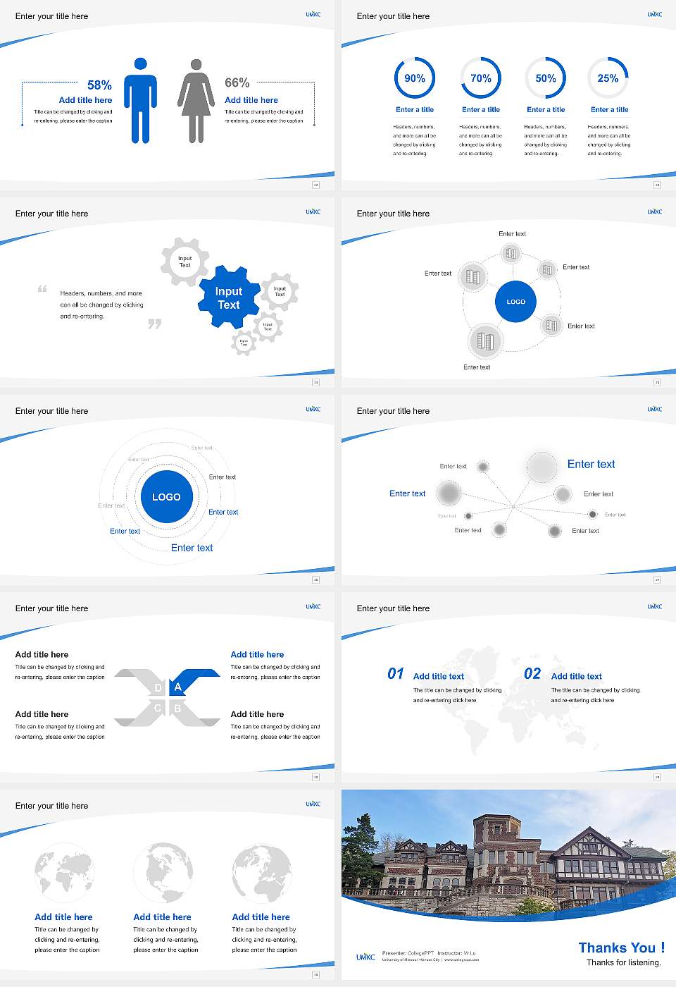 University of Missouri-Kansas City Course/Courseware Creation PPT Template16:9 ratio PPT effect preview image4