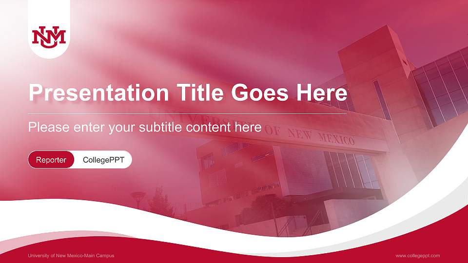 University of New Mexico-Main Campus Lecture Sharing and Networking Event PPT Template16:9 ratio PPT effect preview image