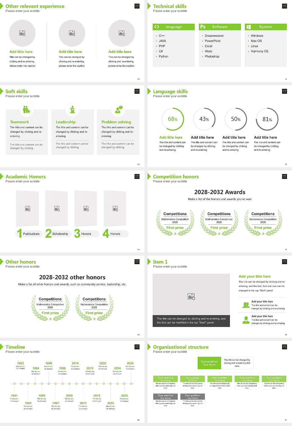 University of New England Resume PPT Template16:9 ratio PPT effect preview image3