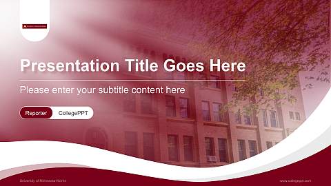 University of Minnesota-Morris Lecture Sharing and Networking Event PPT Template