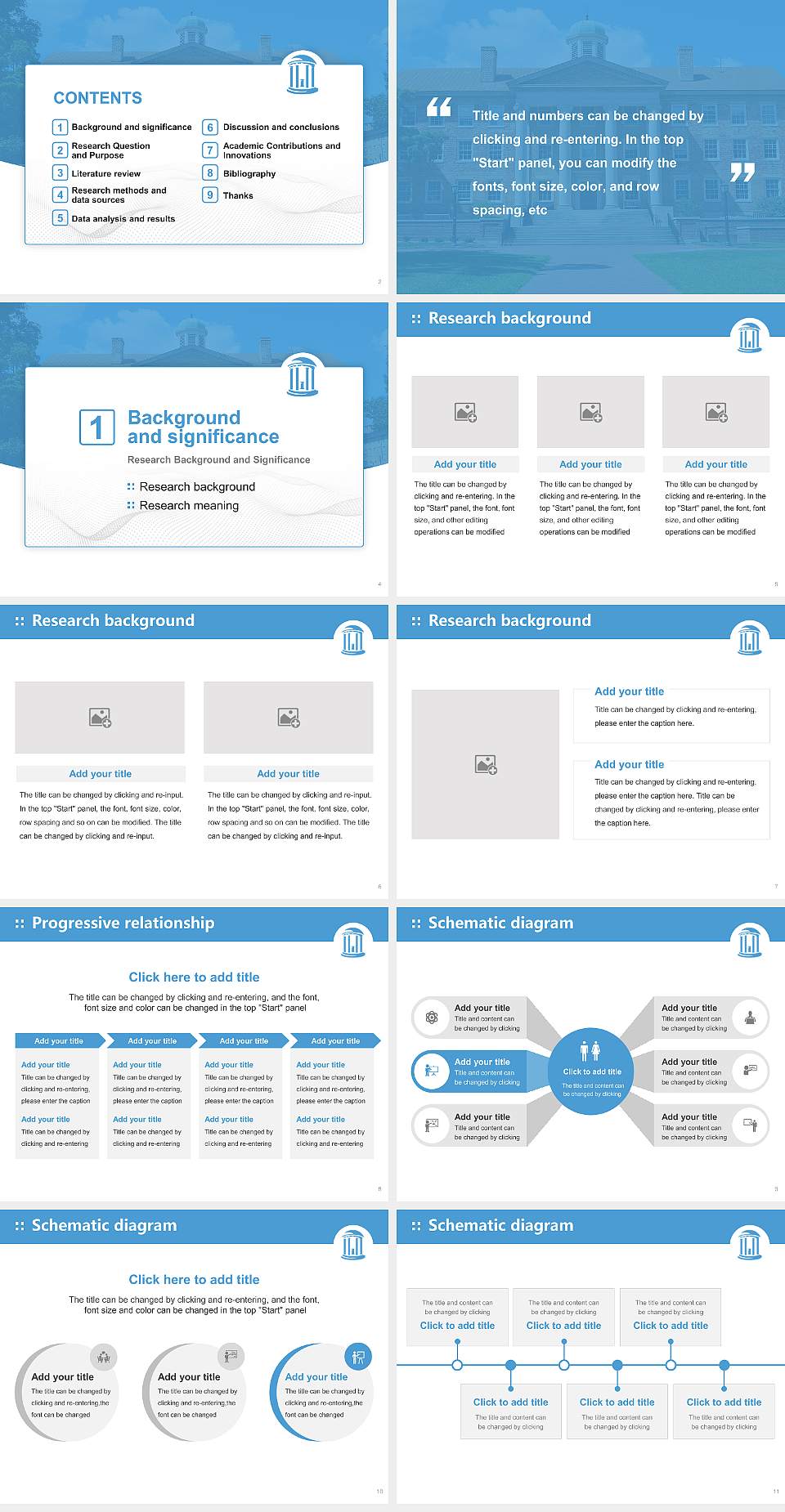 University of North Carolina at Chapel Hill Graduation Thesis Defense PPT Template4:3 ratio PPT effect preview image2