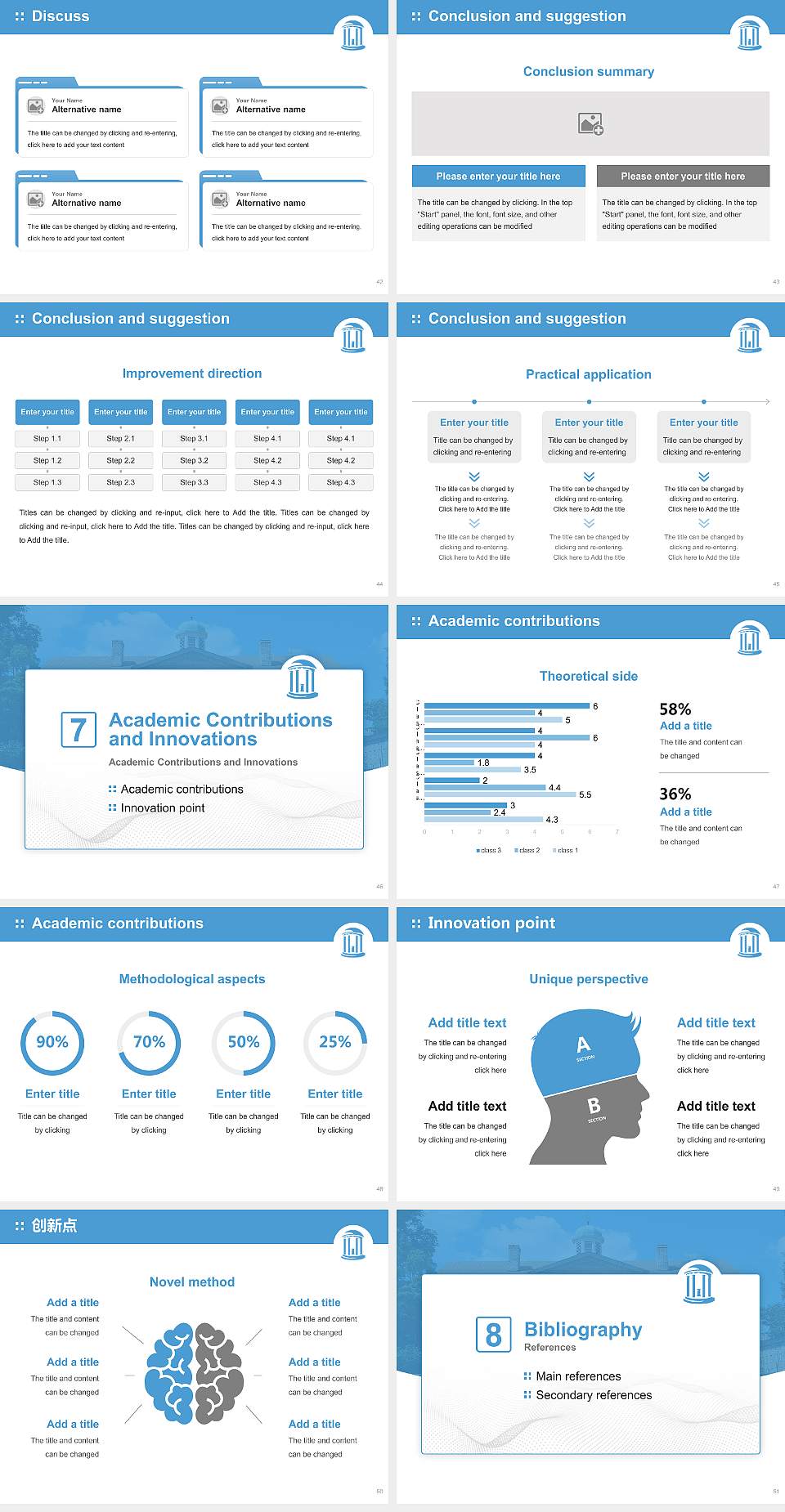 University of North Carolina at Chapel Hill Graduation Thesis Defense PPT Template4:3 ratio PPT effect preview image6