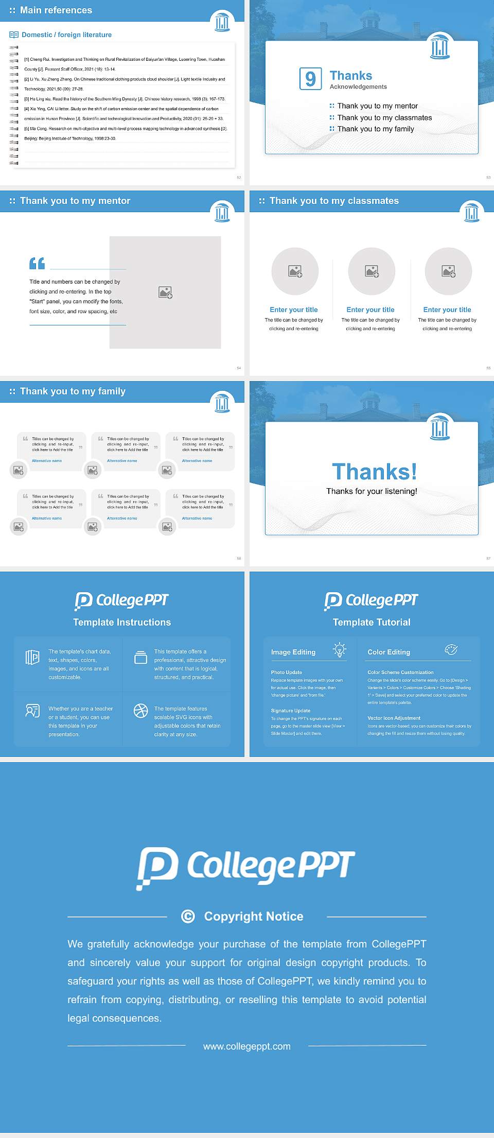 University of North Carolina at Chapel Hill Graduation Thesis Defense PPT Template4:3 ratio PPT effect preview image7
