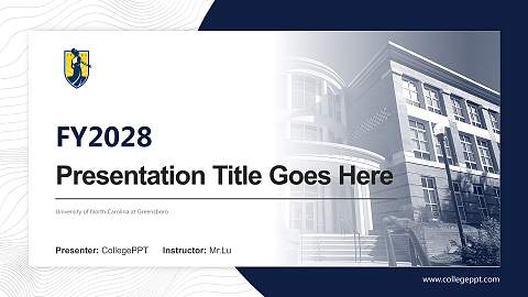 University of North Carolina at Greensboro Academic Presentation/Research Findings Report PPT Template