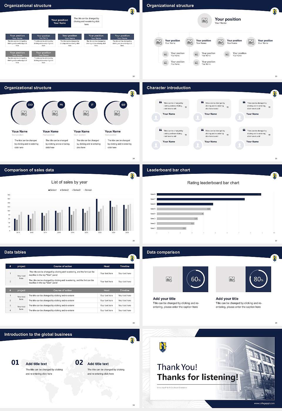 University of North Carolina at Greensboro Academic Presentation/Research Findings Report PPT Template16:9 ratio PPT effect preview image4