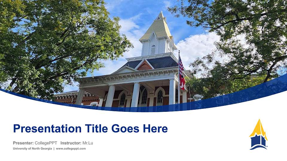 University of North Georgia Course/Courseware Creation PPT Template16:9 ratio PPT effect preview image