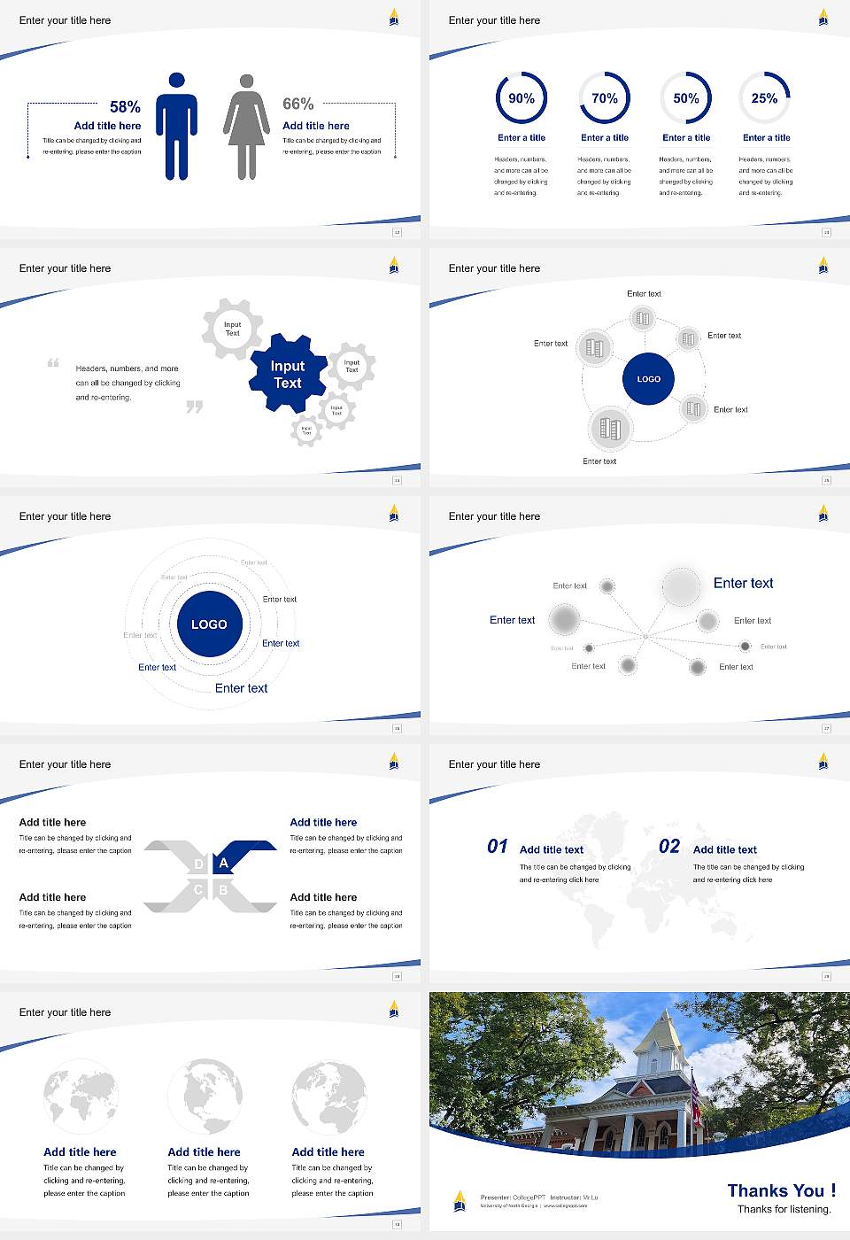 University of North Georgia Course/Courseware Creation PPT Template16:9 ratio PPT effect preview image4