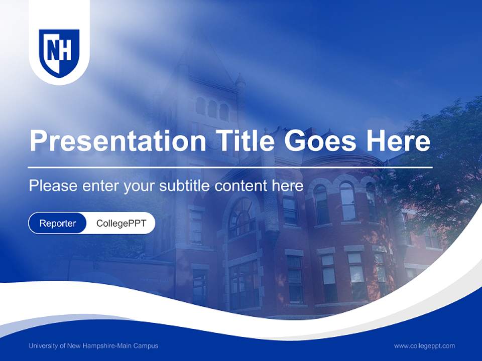 University of New Hampshire-Main Campus Lecture Sharing and Networking Event PPT Template4:3 ratio PPT effect preview image4