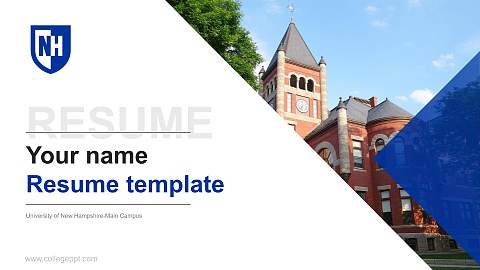 University of New Hampshire-Main Campus Resume PPT Template
