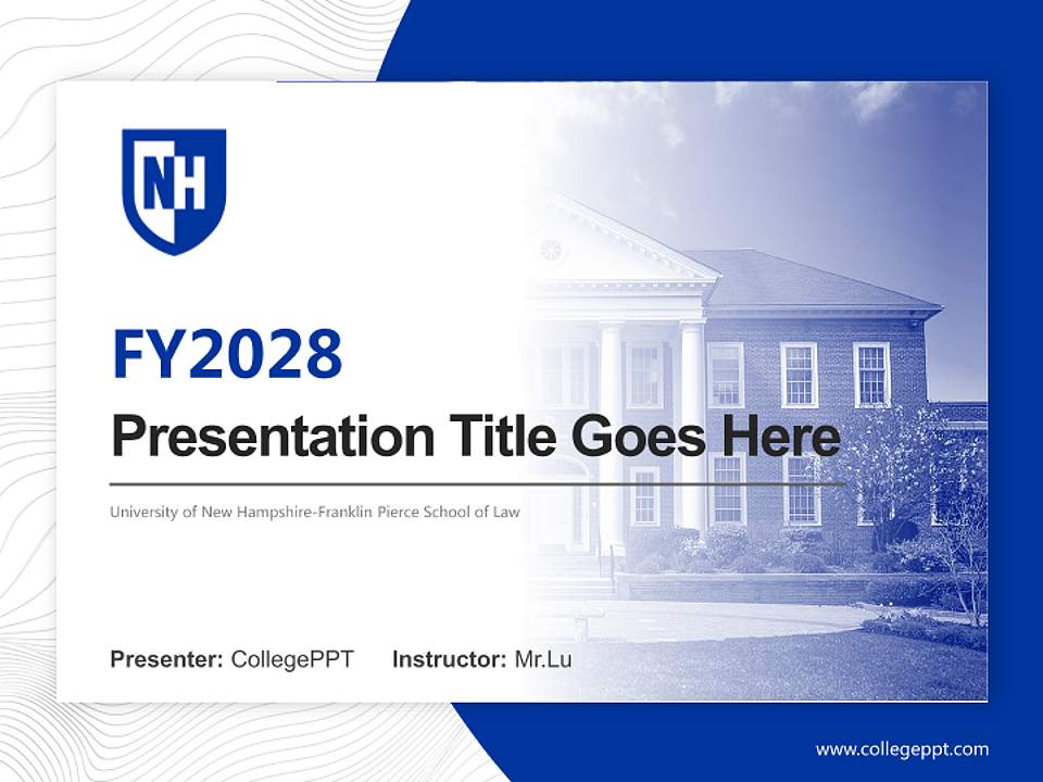 University of New Hampshire-Franklin Pierce School of Law Academic Presentation/Research Findings Report PPT Template4:3 ratio PPT effect preview image5