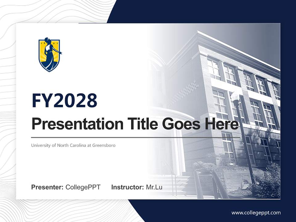 University of North Carolina at Greensboro Academic Presentation/Research Findings Report PPT Template4:3 ratio PPT effect preview image5