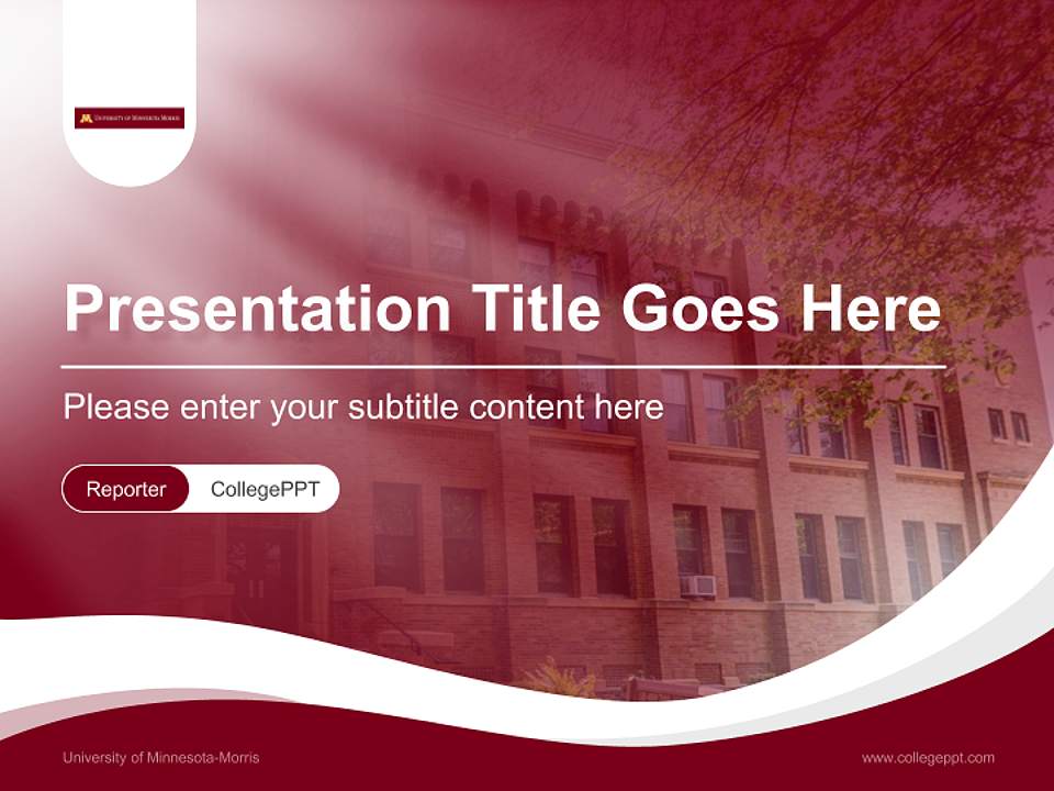 University of Minnesota-Morris Lecture Sharing and Networking Event PPT Template4:3 ratio PPT effect preview image4