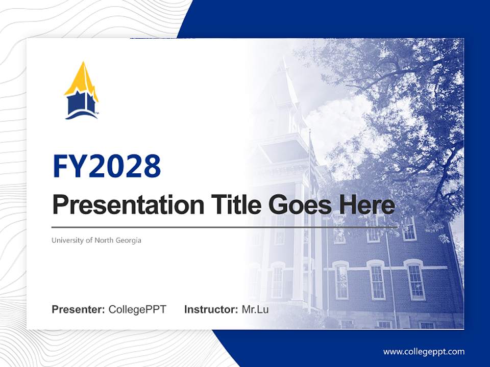 University of North Georgia Academic Presentation/Research Findings Report PPT Template4:3 ratio PPT effect preview image5