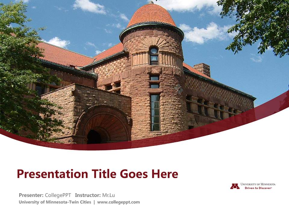 University of Minnesota-Twin Cities Course/Courseware Creation PPT Template4:3 ratio PPT effect preview image5