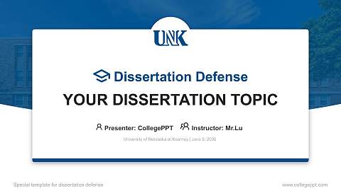 University of Nebraska at Kearney Graduation Thesis Defense PPT Template